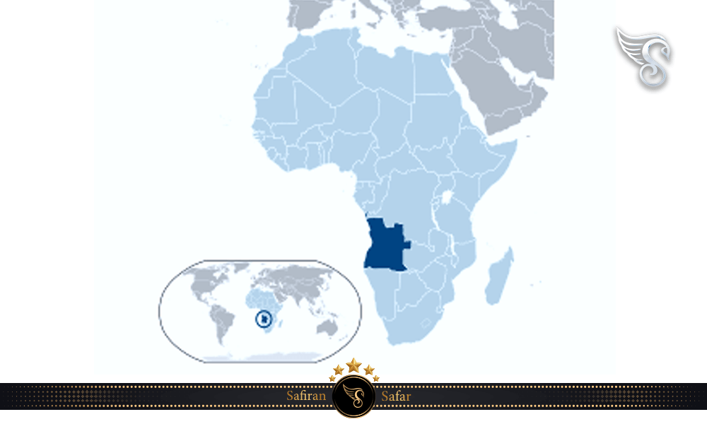 موقعیت جغرافیایی کشور آنگولا