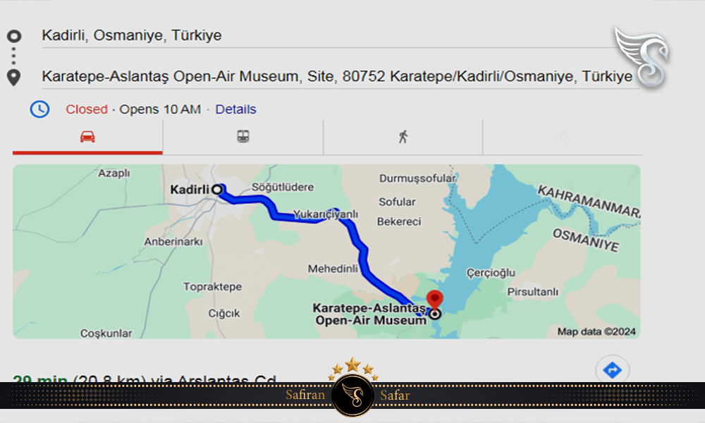 نحوه دسترسی به موزه فضای باز کاراتپه اصلانتاش